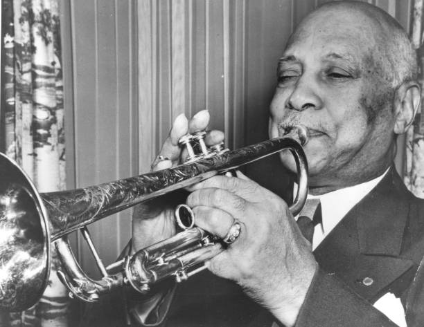 W.C. Handy with his trumpet