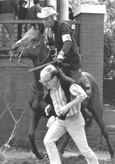 Police charge against demonstrators