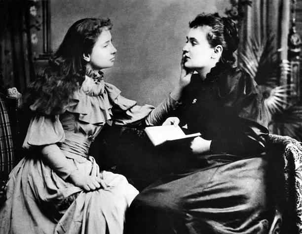 Helen Keller with Anne Sullivan